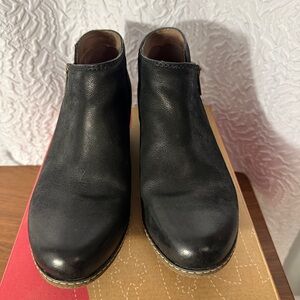 Dansko Black Leather Booties